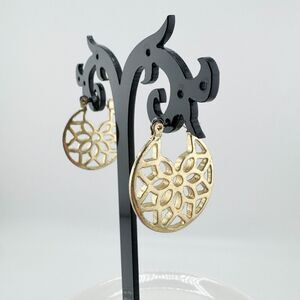 Vintage Lotus Earrings - Spiritual Retro Filigree Boho Glam Enlightenment